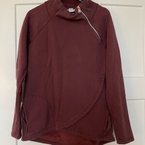 Athleta Maroon Zip Pullover